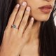 thumbnail image 2 of Anillo BERTHA Juliet chapado en oro rosa de 18 quilates con circonita cúbica azul claro, talla 9, 2 of 3