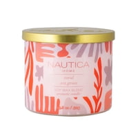 Vela Aromática Nautica Coral Sea Grass Soy, 60 H De Duración De Combustión