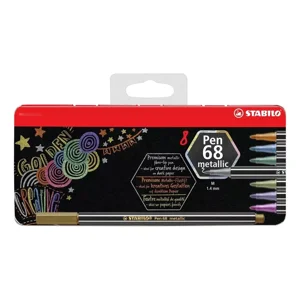 Stabilo Rotulador Pen 68 Metallic - Estuche Metal 8 Unid.