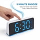 thumbnail image 5 of Reloj Despertador Digital Dual con Luz Nocturna, Día de la Semana, Temperatura, Regulable, Repetición, 12/24H para Dormitorio Blanco Azul, 5 of 7