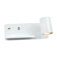 Ioensy - Luz Con Puerto Usb Carga Inalámbrica Foco Interior Ajustable Blanco Derecha