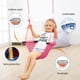 thumbnail image 4 of Swing ROPECUBE para niños pequeños tejidos a mano con cuerdas ajustables, color rosa, 4 of 7