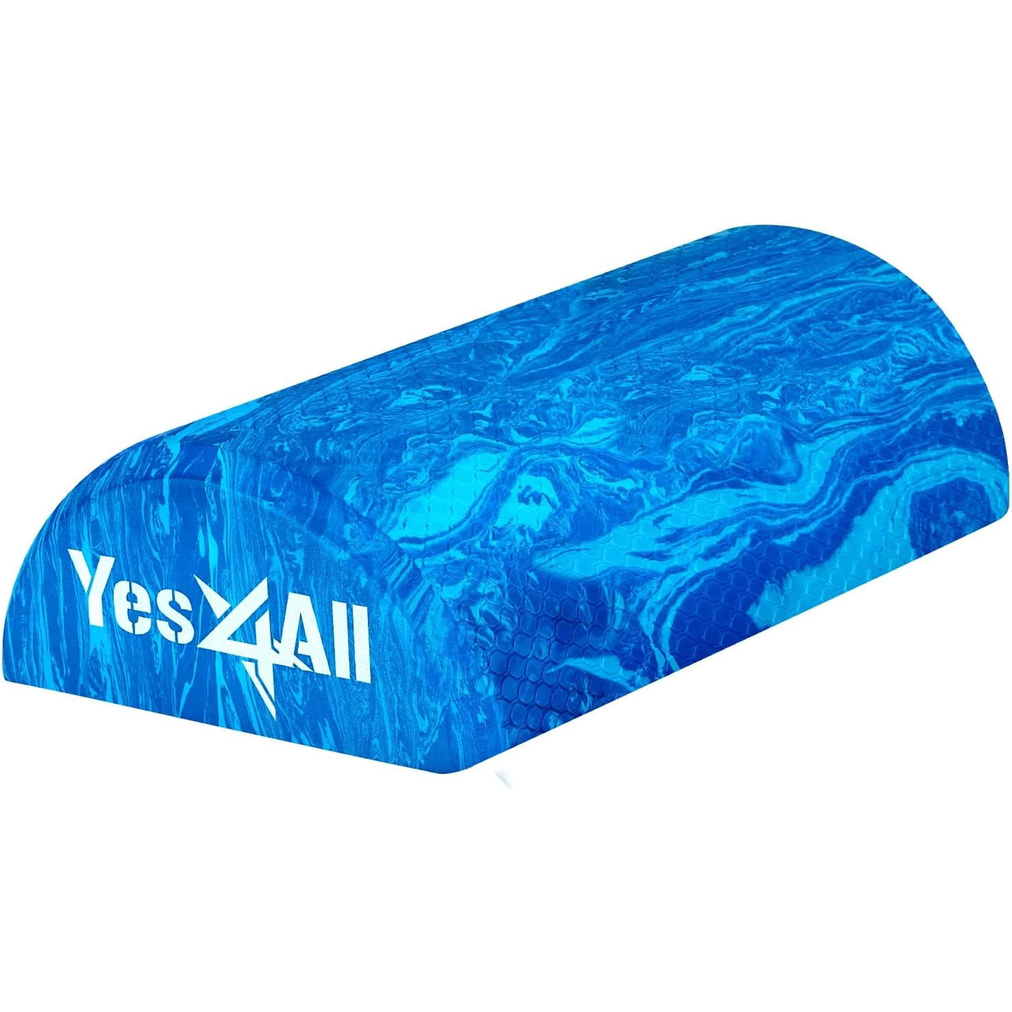 Rodillo De Espuma Yes4all Semicircular De Eva Firme Para Yoga, Azul, 30 Cm