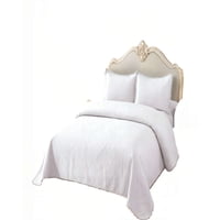 Genérico - Cubrecama De Verano Quilt 2 Plazas Con Pompon Color Blanco