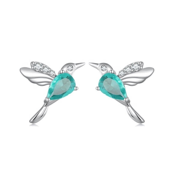 Aros colibrí plata 925