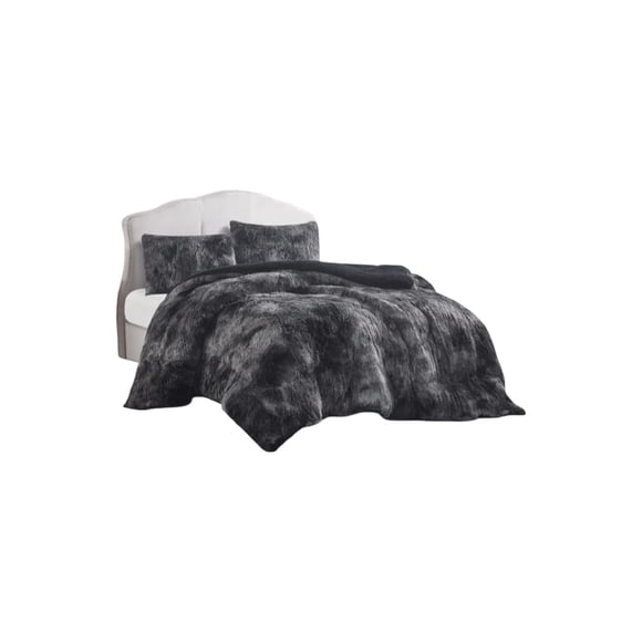 Cobertor de Invierno con Chiporro King Peludo Negro Jaspeado