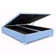 thumbnail image 1 of Base Cama Baúl 2 Plazas FELPA Celeste LORE | Diseño Premium + Gran Almacenaje, 1 of 4