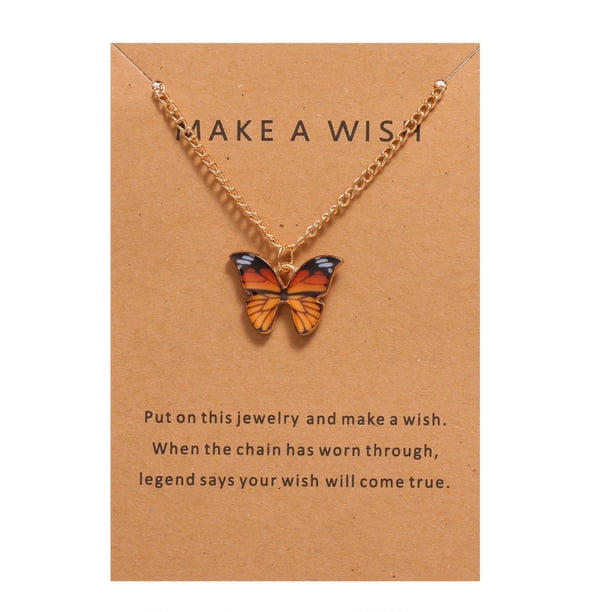 Gorgeous Butterfly Pendant Necklace - Adjustable Chain Jewelry Decoration for Women