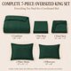 thumbnail image 2 of Juego de Edredón CozyLux King 7 piezas Verde Esmeralda, 2 of 9