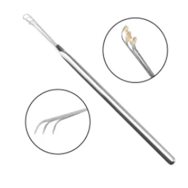 1 Pc Ear Tools Stainless Steel Silver Earpick Wax Remover Curette Cleaner Health Care Tools Ear Pick Handle Design