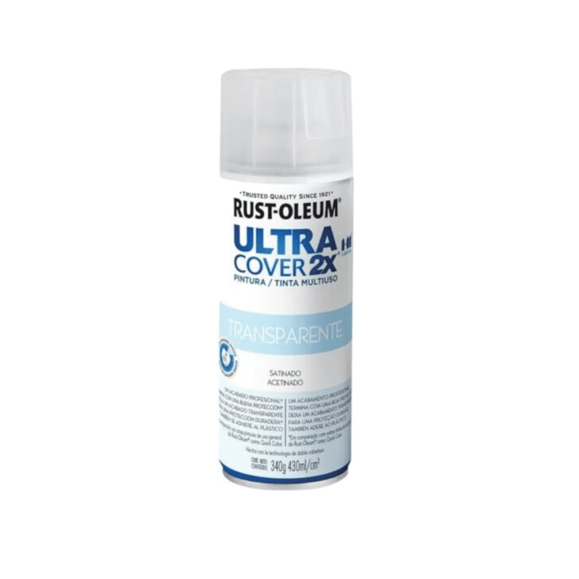 Pintura Multiuso Rust Oleum Ultra Cover 2x Rust Oleum Transparente Satinado 340g