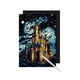 thumbnail image 1 of Juego De Arte De Papel Para Rascar Con Efecto De Vista Nocturna, Hoja Educativa Para Rascar Negra, Castillo, 1 of 5