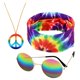 thumbnail image 2 of Set de disfraz hippie de los 70 Bombline, 4 piezas, para mujer y hombre, talla 5XL, 2 of 6
