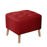 Latam Home - Pouf Lyon Pu Rojo