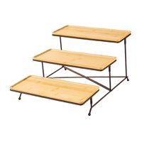 Bothyi - Soporte Para Cupcakes De 3 Niveles, Bandeja Extraíble Para Cupcakes, Para Postres, Pasteles, Frutas, Marco Negro