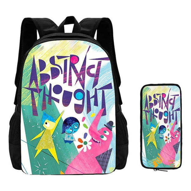 2Pcs Set Inside Mochila Out School Backpack with Pencil Case ,Cartoon School Bags for Boys Girls ,Children Backpack for Pupil