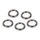 thumbnail image 3 of 5x Bobinas De Resorte Accesorio Organizador De Monedero Clips De Mosquetón Redondos De Metal Broches Gris Oscuro 19mm, 3 of 5