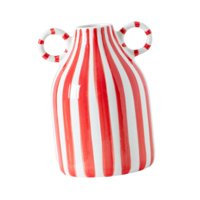 Bothyi - Jarrón De Cerámica Con Flores, Moderno Arreglo Floral Para Baño, Estilo Rústico, Dormitorio, Color Rojo.