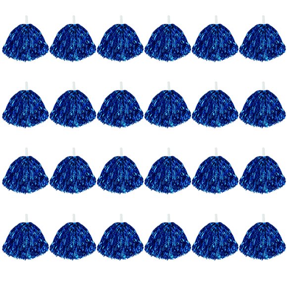 Pompones Cheerleading CUGBO, 24 unidades, lámina metálica, color azul