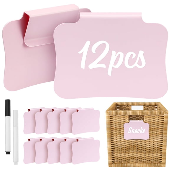Etiquetas HOOMTREE 12 uds rosa removibles y borrables