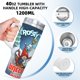 thumbnail image 5 of Frosty el Muñeco de Nieve Vaso aislado de acero inoxidable con asa, diseño temático, regalo para familia, amigos y fans; incluye pajita y encaja en el portavasos estándar, 40 oz, 5 of 6