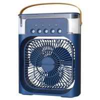 Air Cooler Fan - Ventilador Usb Portátil Led Con Rociador Azul - Ps