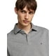 thumbnail image 3 of Polo De Manga Larga Para Hombre Corte Regular Gris, 3 of 3