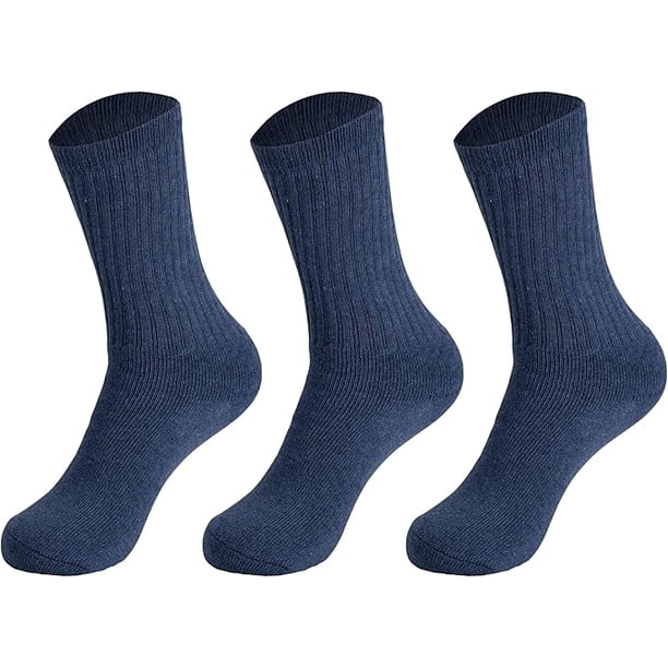 Calcetines deportivos de algodón para mujer, fabricados en Estados Unidos, con costuras lisas en la puntera (3 pares)