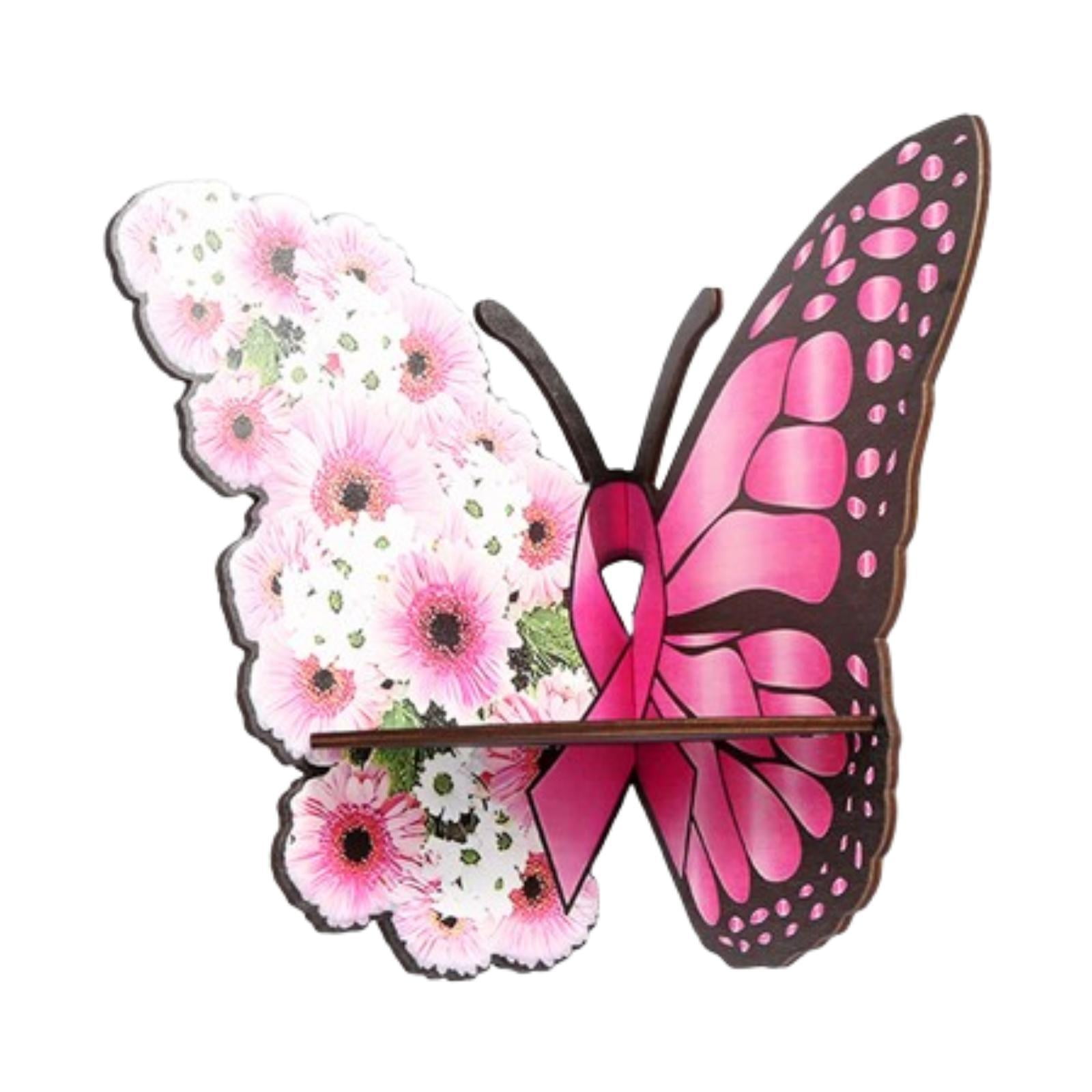 Bothyi - Estante Flotante De Madera Con Diseño De Mariposas Para Almacenamiento En La Esquina, Ideal Para Sala De Estar, Oficina Y Plantas, 23,5 X 24 Cm.