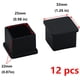 thumbnail image 3 of Cubierta para patas de muebles Antrader de PVC cuadrada 2.5 x 2.5 x 2.2 cm, negra, 3 of 3