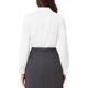 thumbnail image 3 of INSPIRE CHIC Body de Satén para Mujer con Cuello de Chal Elegante, Mangas de Linterna, Camisas Abotonadas para Oficina, Talla S, Blanco, 3 of 6