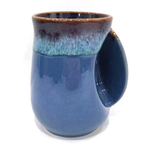 Taza Selamica 532 ml Calentadora de Manos Azul de Porcelana