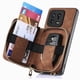 thumbnail image 5 of Funda Tipo Cartera con Correa Cruzada para Xaiomi 13 Protección Contra Golpes Marrón, 5 of 6