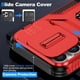thumbnail image 4 of Funda Armada para iPhone 13 Pro Max con Tapa Deslizante y Soporte Magnético Giratorio Rojo, 4 of 5