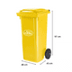 thumbnail image 2 of Basurero Contenedor 120 Litros Amarillo Con Ruedas, 2 of 3