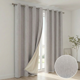 thumbnail image 3 of Cortina 100% Blackout Engomada 2 Paños 220x140 Home Strike - Beige, 3 of 3