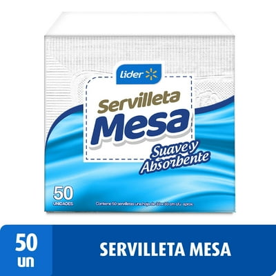 Servilletas Mesa 33X33 Cm 50 Un Lider