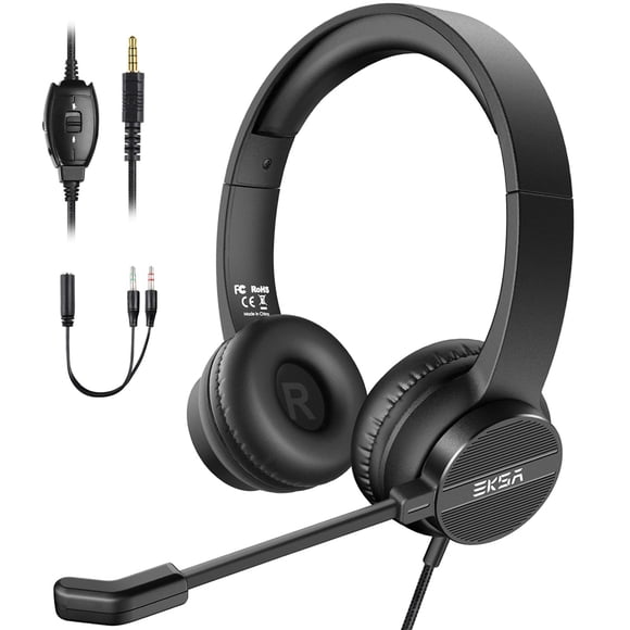 Auriculares EKSA con micrófono para portátil con cable de 3,5 mm