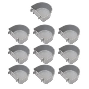 Ioensy - 10 Uds. Alimentador De Cuenco Para Mascotas Pequeño Unido A La Jaula, Cuencos Colgantes Para Perros