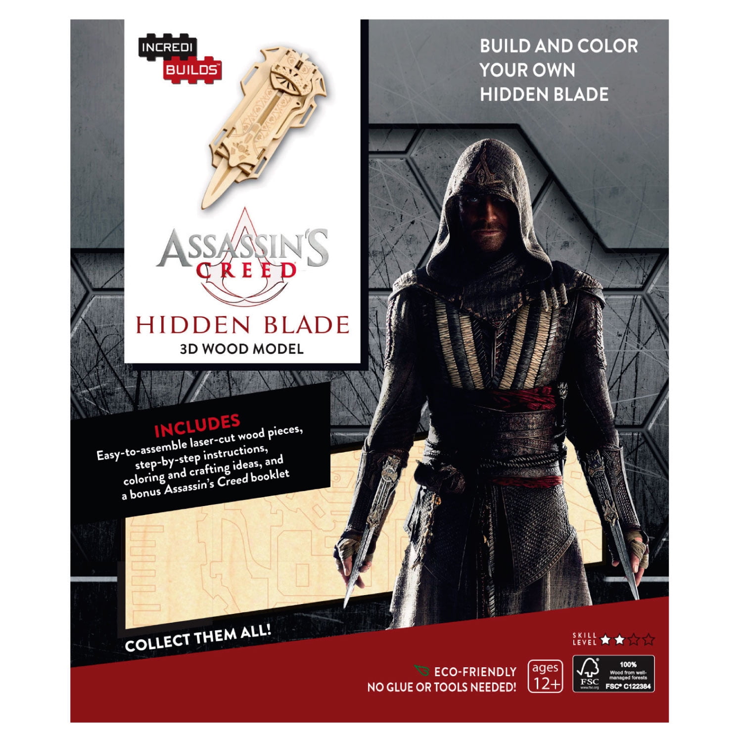 Insight - Assassin's Creed Hidden Blade Libro Y Modelo Armable Madera