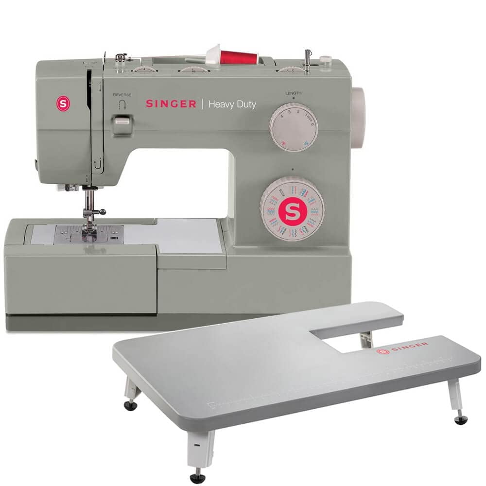 Máquina De Coser Singer 4452 Heavy Duty Con Mesa De Extensión