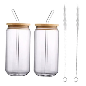 Magideal - Vasos Creativos Para Beber Con , 2 Piezas, Juego De Vasos Reutilizables, Duraderos, Transparentes, 500Ml/350Ml, Taza De Té Para Comedor, , 500 Ml 2Pcs-500Ml