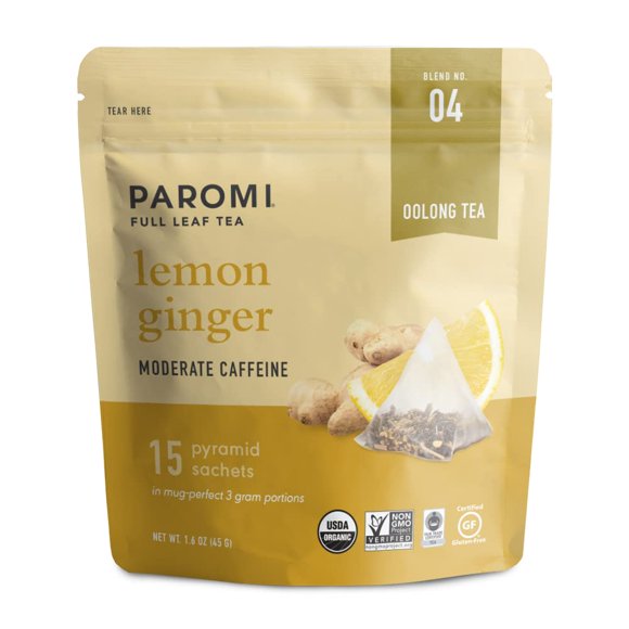 Té Herbal Paromi Limón Jengibre 15 Bolsitas Piramidales