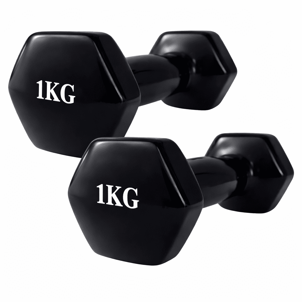 Linea Sport - Par De Mancuernas 1kg C/u Total 2kg Hexagonales De Vinilo