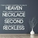 thumbnail image 2 of Decomural Kanye West Reckless Song Lyrics WS-40929, 2 of 2