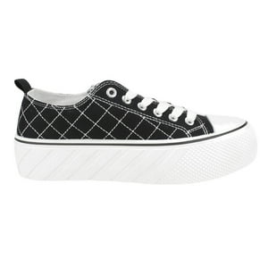 Zapatilla New Walk Lona Cruzado Negro