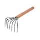 thumbnail image 5 of Rastrillo de Mano para Jardín, Cultivador de Rastrillo de Hojas con Mango de Madera, Herramienta de Rastrillo de Acero Portátil para Excavar Y Deshier Mango Largo 7 Dientes, 5 of 5