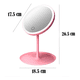 thumbnail image 4 of Espejo Maquillaje Circular Luz Led Y Base Organizador Joyas Rosas, 4 of 5