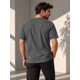 thumbnail image 2 of Poleras Cuello Redondo Basicas 100% Algodon Estampar Bordar Gris Oscuro L Lisa, 2 of 3