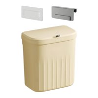 Magideal - Cubo De Basura Montado En La Pared, Cubo De Basura Debajo Del Fregadero, Cubo De Basura De Reciclaje, Cubo De Compost De Cocina Para Dormitorio, Encim Amarillo 12L